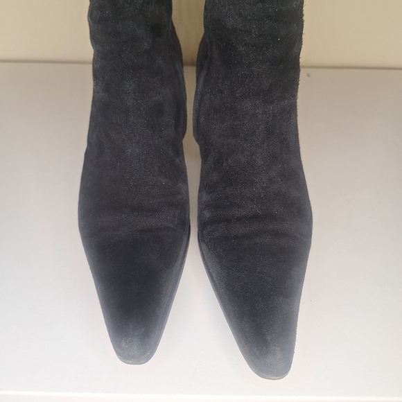 Free Lance Vintage Suede 3" inside zip Heel Ankle Boots Size EU 35.5 - Picture 4 of 11